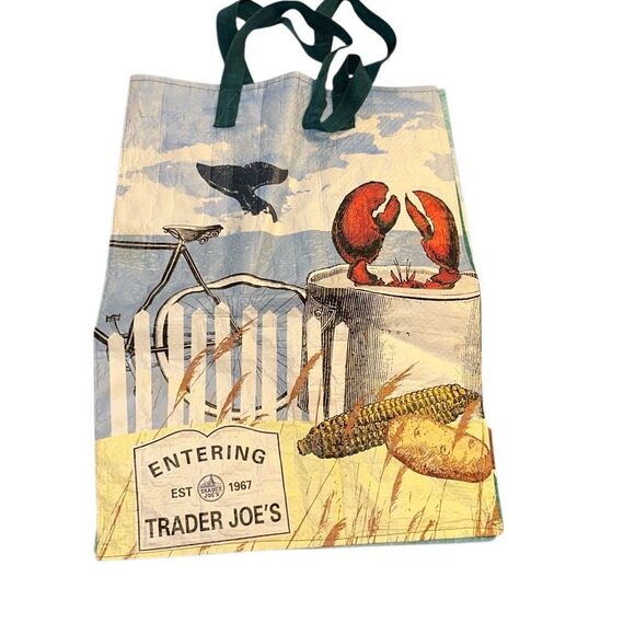 NWT Trader Joe’s uni-corny Reusable Shopping Bag Carry Tote - Picture 1 of 6